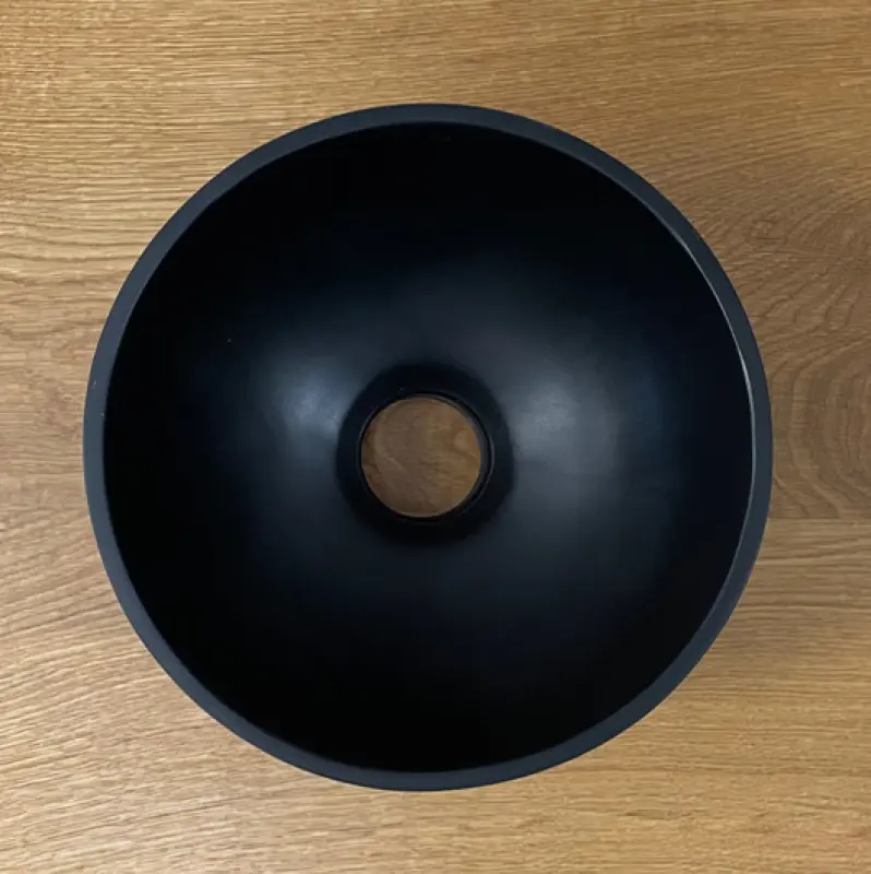 Νιπτήρας Solid S μικρού μεγέθους από Solid Surface, στρογγυλός, 20 x 20 x 11 cm, μαύρος ματ, 1208953268