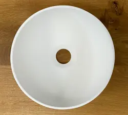 Νιπτήρας Solid S μικρού μεγέθους, Solid Surface, στρογγυλός, 25 x 25 x 11 cm, ματ λευκό, 1208953272