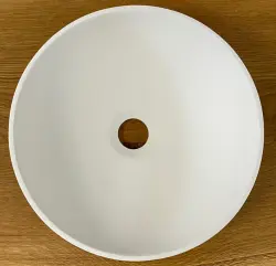 Νιπτήρας Solid S μικρού μεγέθους από Solid Surface, στρογγυλός, 30 x 30 x 11 cm, ματ λευκό, 1208953273