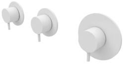 Waterevolution Flow εντοιχιζόμενος θερμοστάτης ντουζιέρας με 2 βαλβίδες στοπ σε ματ λευκό 1208953386