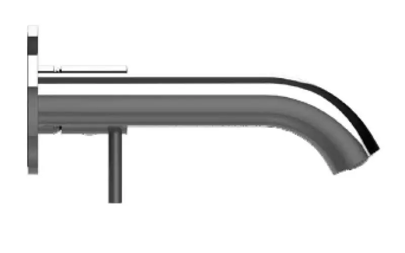 SB Round εντοιχισμένη μπαταρία νιπτήρα gun metal PVD 102mm