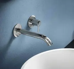 SB Round εντοιχισμένη μπαταρία νιπτήρα gun metal PVD 162mm