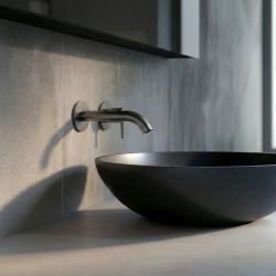 SB Round 316 εντοιχιζόμενη μπαταρία νιπτήρα Gun Metal PVD 132mm