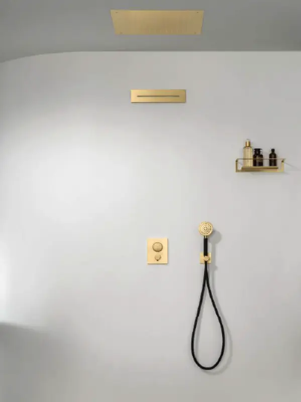 SB Εντοιχιζόμενη εκροή νερού για μπανιέρα σε χρυσό PVD 1208953545