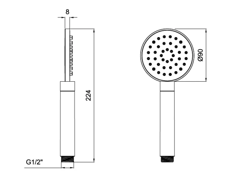 SB Rubinetterie Universale σετ χειροκίνητου ντους με σωλήνα και άγκιστρο τοίχου, βουρτσισμένο ορείχαλκο χρυσό PVD 1208953551