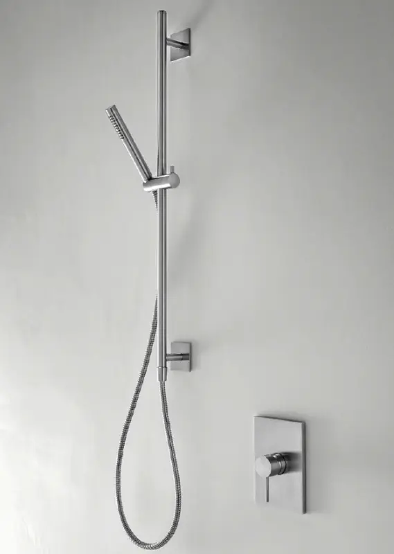 SB 316 Τετράγωνη σετ ράβδου ολίσθησης με χειροκίνητο ντους και σωλήνα ντους από ανοξείδωτο χάλυβα