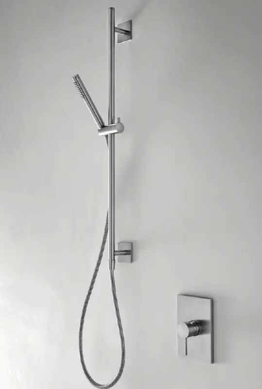 SB 316 Τετράγωνη σετ ράβδου ολίσθησης με χειροκίνητο ντους και σωλήνα ντους από ανοξείδωτο χάλυβα