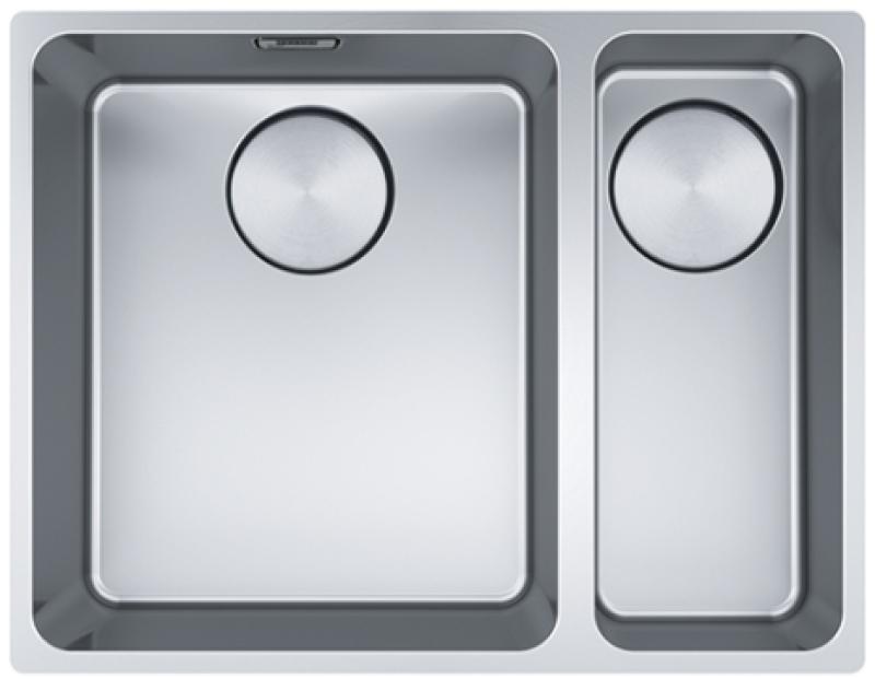 Φράνκε Μύθος MYX 160.34.16 BL ενάμιση ανοξείδωτος νιπτήρας υποκατασκευής 34+16cm 122.0638.273