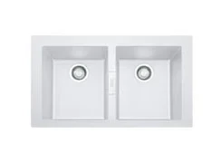 Franke Sirius 2 S2D 620 πλαστικό διπλό νεροχύτη λευκό επικαθήμενο 143.0634.553