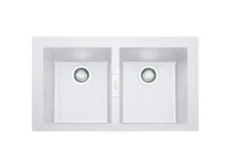 Franke Sirius 2 S2D 620 πλαστικό διπλό νεροχύτη λευκό επικαθήμενο 143.0634.553