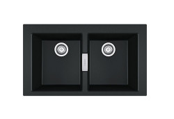 Franke Sirius 2 S2D 620 πλαστικό διπλό νεροχύτη μαύρο επιφάνειας 143.0634.552