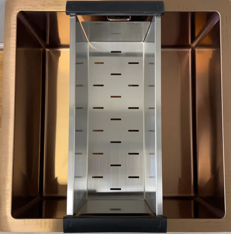 Ausmann βουρτσισμένο ανοξείδωτο δοχείο υπολειμμάτων 44x18cm για νεροχύτη μήκους 40cm 1208953722