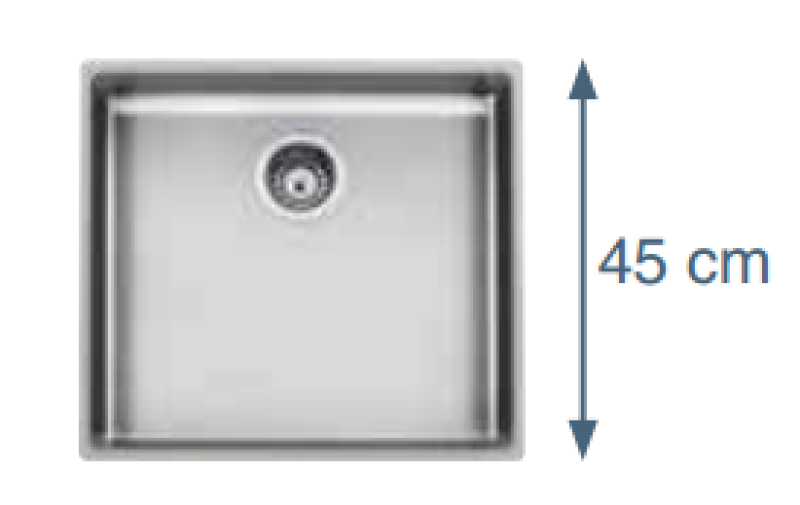 Foster L45 Ειδικό 45cm μήκος ανοξείδωτο νεροχύτης 50 x 45 cm Υποστρώμα 1208953724