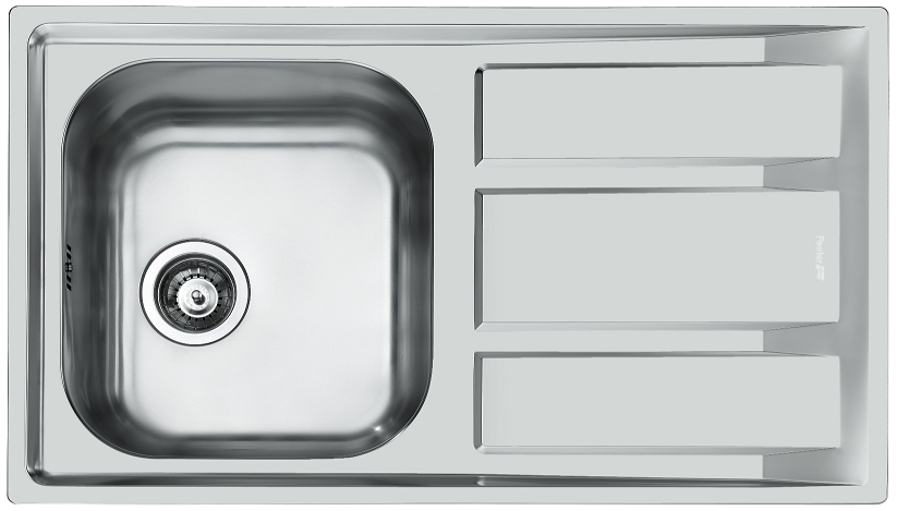 Foster Marine RVS 316 αναστρέψιμος νεροχύτης με μέρος στάξιμου 86x50cm επιφάνειας 1208953725