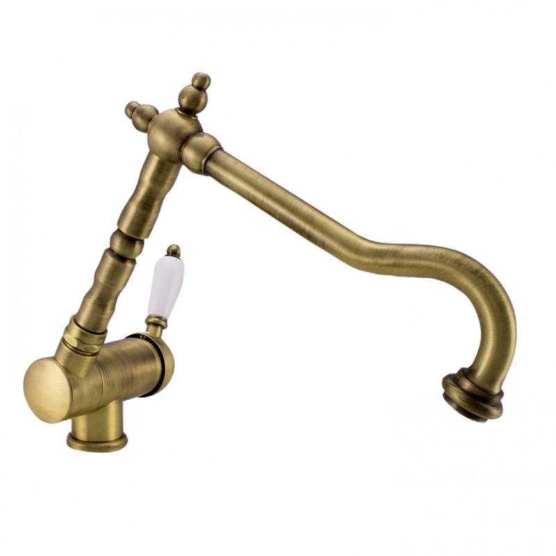 PB Vintage Νοσταλγική μπαταρία κουζίνας πτυσσόμενη βρύση παραθύρου Μπρονζέ 1208953756