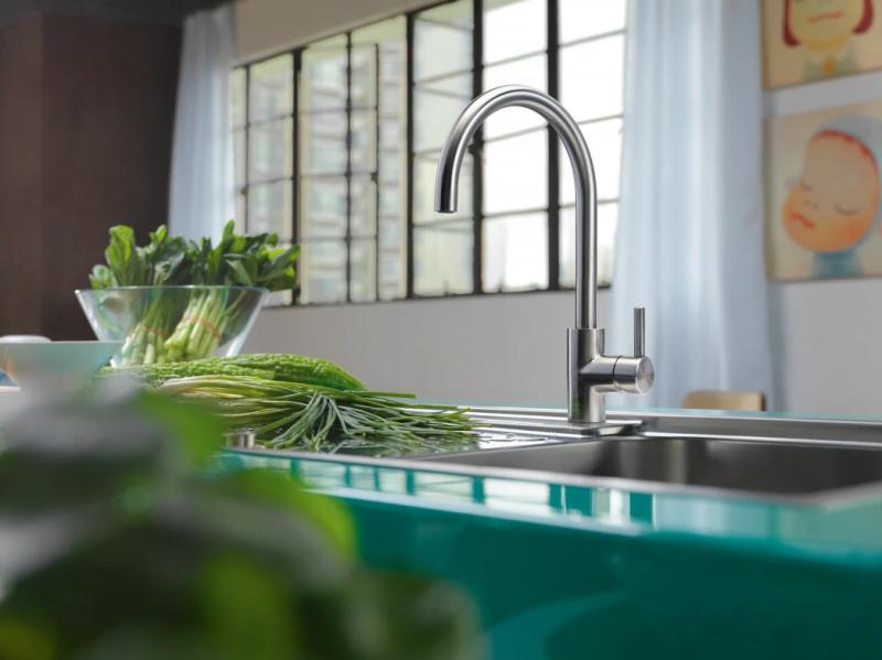 Φράνκε μπαταρία κουζίνας Eos Neo με περιστρεφόμενη ρουξούνι πλήρως από ανοξείδωτο χάλυβα 115.0590.044