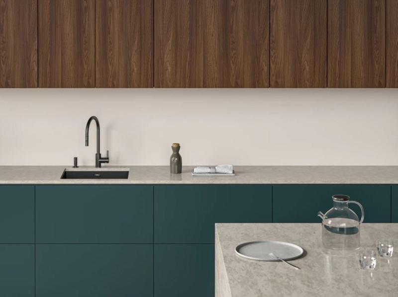 Φράνκε Μπαταρία Κουζίνας Eos Neo με επεκτεινόμενη αποσπώμενη κεφαλή ψεκασμού, βουρτσισμένο μαύρο 115.0613.671.