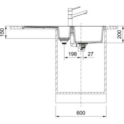 Franke Sirius 2 S2D 651 πλαστικό 1,5 πλυντήριο με λευκή σταγόνα επιφάνειας οικοδομής 100x50 143.0634.555