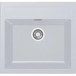 Franke Sirius 2 S2D 610.50 λευκός πλαστικός νεροχύτης 56x53cm επιφάνειας με οπή βρύσης 114.0568.052