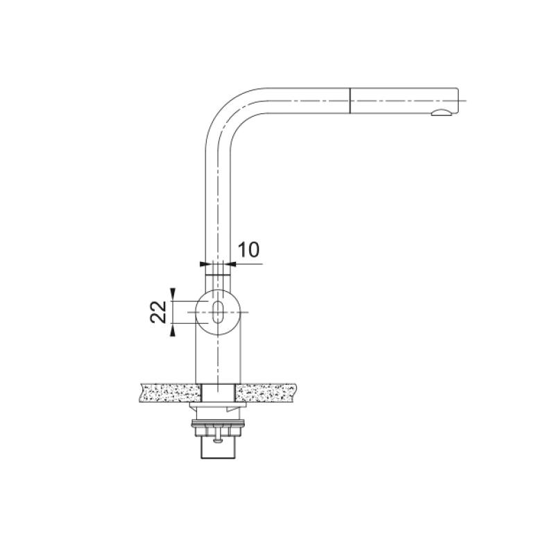 Φρανκε βουρτσισμένη μαύρη αισθητήρα κουζίνας Atlas Neo με επεκτεινόμενο ρουξούνι 115.0625.527