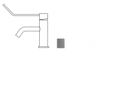 Waterevolution Flow μπαταρία νιπτήρα incl. click plug RVS T111IE