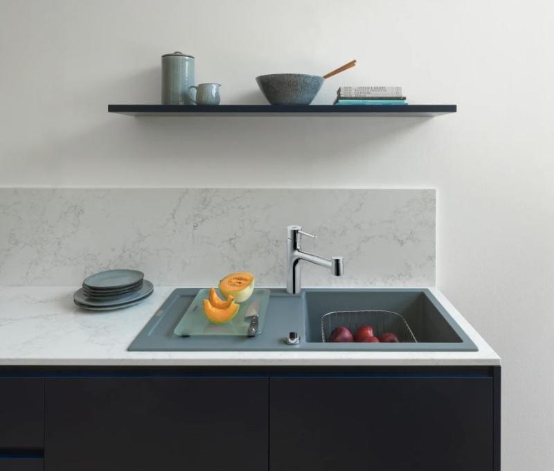 Φράνκε Centro Μπαταρία κουζίνας χρωμέ με αποσπώμενο ντους ψεκασμού 115.0600.131