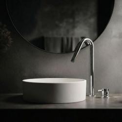 Waterevolution Flow Μονόχειρη βρύση νιπτήρα χρώμιο με υψηλή V 120mm έξοδο T1122V01