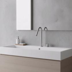 Waterevolution Flow 2-τρύπες νεροχύτης από ανοξείδωτο χάλυβα με υψηλή V 120mm εκροή T1122VIE