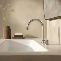 Waterevolution Flow 2-τρύπας νεροχύτης πλήρως από ανοξείδωτο χάλυβα με χαμηλό U 200mm εκβολή T1121UIE