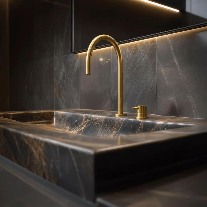 Water Evolution Flow 2-οπών μπαταρία νιπτήρα βουρτσισμένος ορείχαλκος T1121ULE