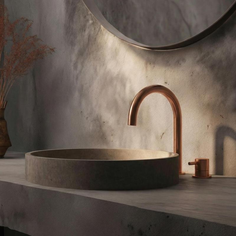 WaterEvolution Flow 2-οπών μπαταρία νιπτήρα PVD βουρτσισμένο χαλκό T1121UCPE