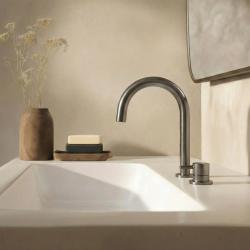 Waterevolution Flow Μονόκλινη βρύση νιπτήρα PVD Gun Metal T1121UGME