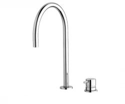 Waterevolution Flow 2-τρύπα νιπτήρα χρωμίου με χαμηλή U 200mm εκροή T1122U01