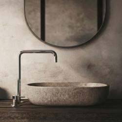 Waterevolution Flow Μονόχειρη βρύση νιπτήρα με 2 οπές και ψηλό στόμιο 222 χρώμιο T122H01