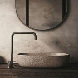 Waterevolution Flow Μονόχειρη βρύση νιπτήρα  υψηλή έξοδος 222 PVD Gun Metal T122HGME