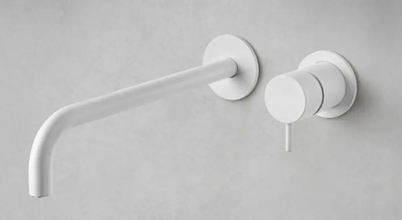 Waterevolution Flow ενσωματωμένη βρύση νιπτήρα λευκή έξοδος 10cm T116BBR-10