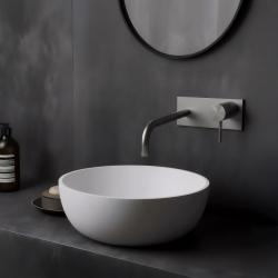 Waterevolution Flow ενσωματωμένη βρύση νιπτήρα με κάλυμμα, εξ ολοκλήρου από ανοξείδωτο ατσάλι, με έξοδο 21 cm T1161BIE-21