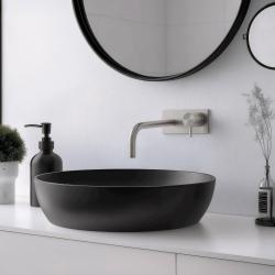 Waterevolution Flow ενσωματωμένη βρύση νιπτήρα με κάλυμμα, εξ ολοκλήρου από ανοξείδωτο ατσάλι, με έξοδο 15 cm T1161BIE-15