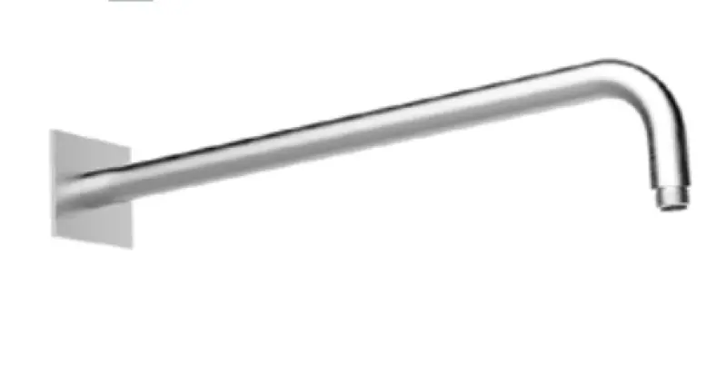 SB Square 316 επιτοίχιος βραχίονας ντους στρογγυλός 35cm με τετράγωνη ροζέτα, συμπαγές βουρτσισμένο 316 ανοξείδωτο ατσάλι.