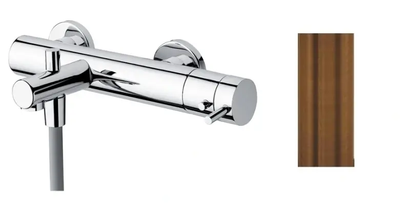 Ο θερμοστάτης μπανιέρας Waterevolution Flow με σετ χειροκίνητου ντους PVD Βουρτσισμένο Χαλκό T130TCPE