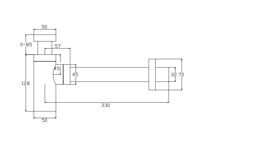 Waterevolution Flow design σιφόνι λευκό SIF1BR