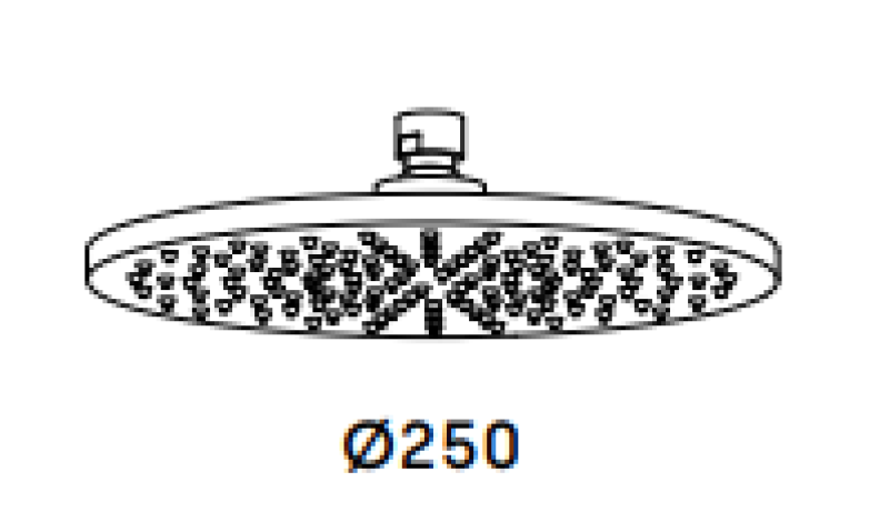 Waterevolution Flow κεφαλή ντους 250 mm μαύρο ματ T164325PR