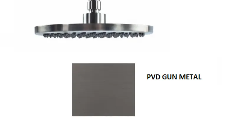 Waterevolution Flow κεφαλή ντους 200 mm PVD Gun Metal T1643GME