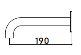 Water Evolution Flow μπανιέρα στόμιο βουρτσισμένο ορείχαλκο T167119LE μήκος στόμιου 19cm