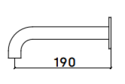 Water Evolution Flow μπανιέρα στόμιο βουρτσισμένο ορείχαλκο T167119LE μήκος στόμιου 19cm