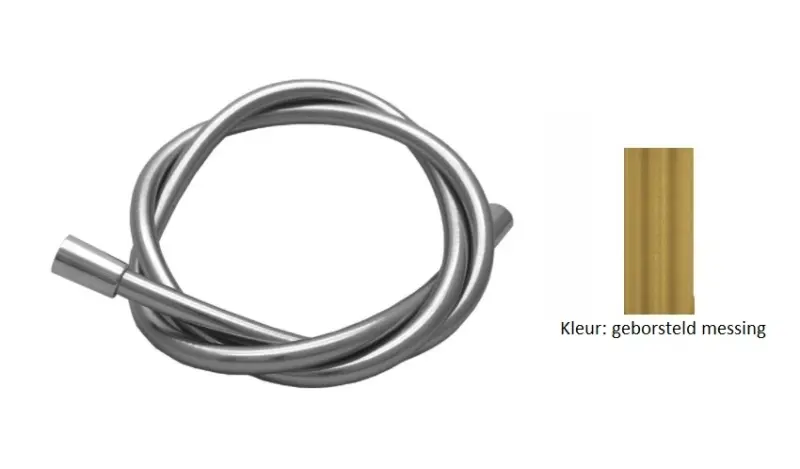 Waterevolution Flow ντους σωλήνας 1700 mm βουρτσισμένος ορείχαλκος FLEX1LE