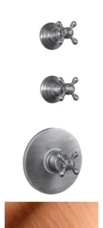 PB Classic νοσταλγικός εντοιχιζόμενος θερμοστάτης ντους με 2 βάνες διακοπής Χαλκός