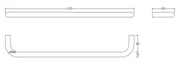 Εξέλιξη νερού ροή βάση για πετσέτες 35cm PVD Gun Metal A111GME