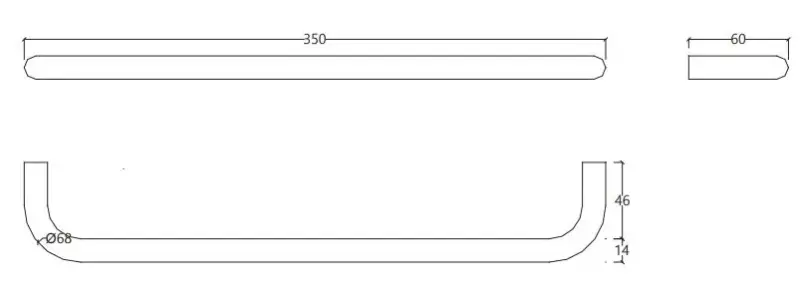 Εξέλιξη νερού ροή βάση για πετσέτες 35cm PVD Gun Metal A111GME