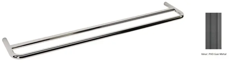 WaterEvolution Flow διπλή πετσετοθήκη 60cm PVD Gun Metal A112DGME